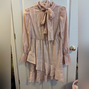 Chloe Pink Secretary Dress Vintage Style